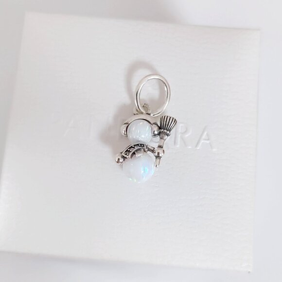 Pandora Opalescent Snowman Dangle Charm with box - Picture 6 of 6